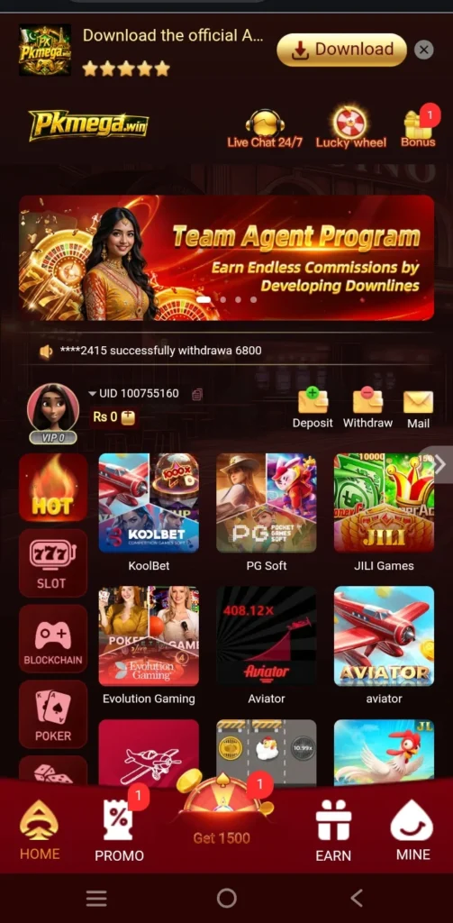 PKMEGA Interface image